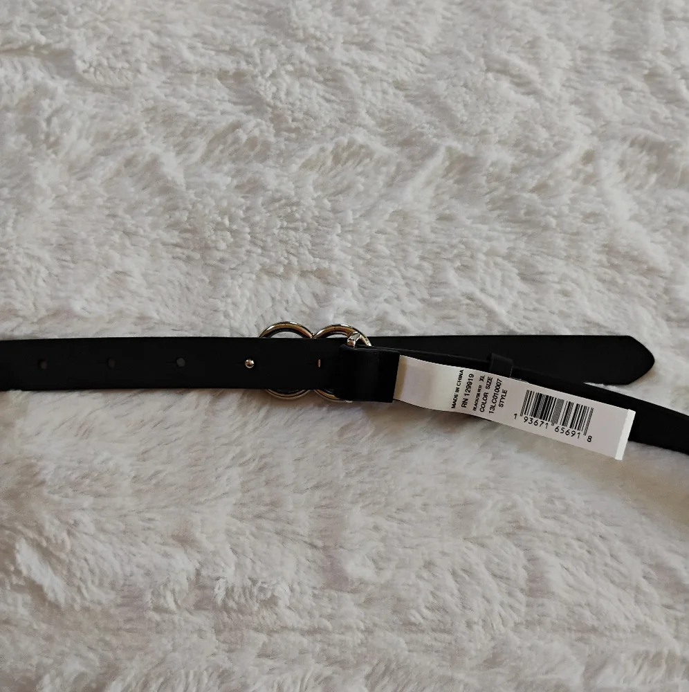 Lauren Conrad Silver Circle Skinny Belt